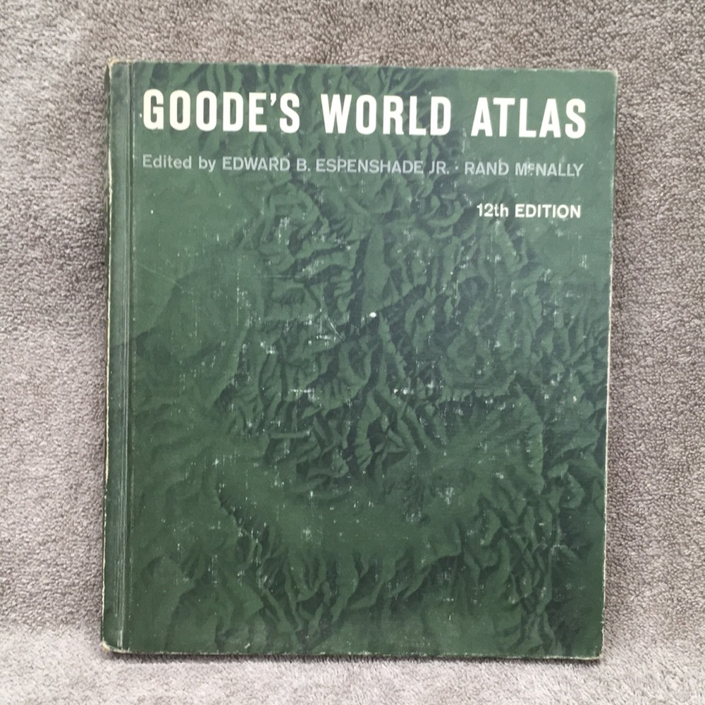 Goode’s World Atlas 12th Edition 2nd Printing 1965